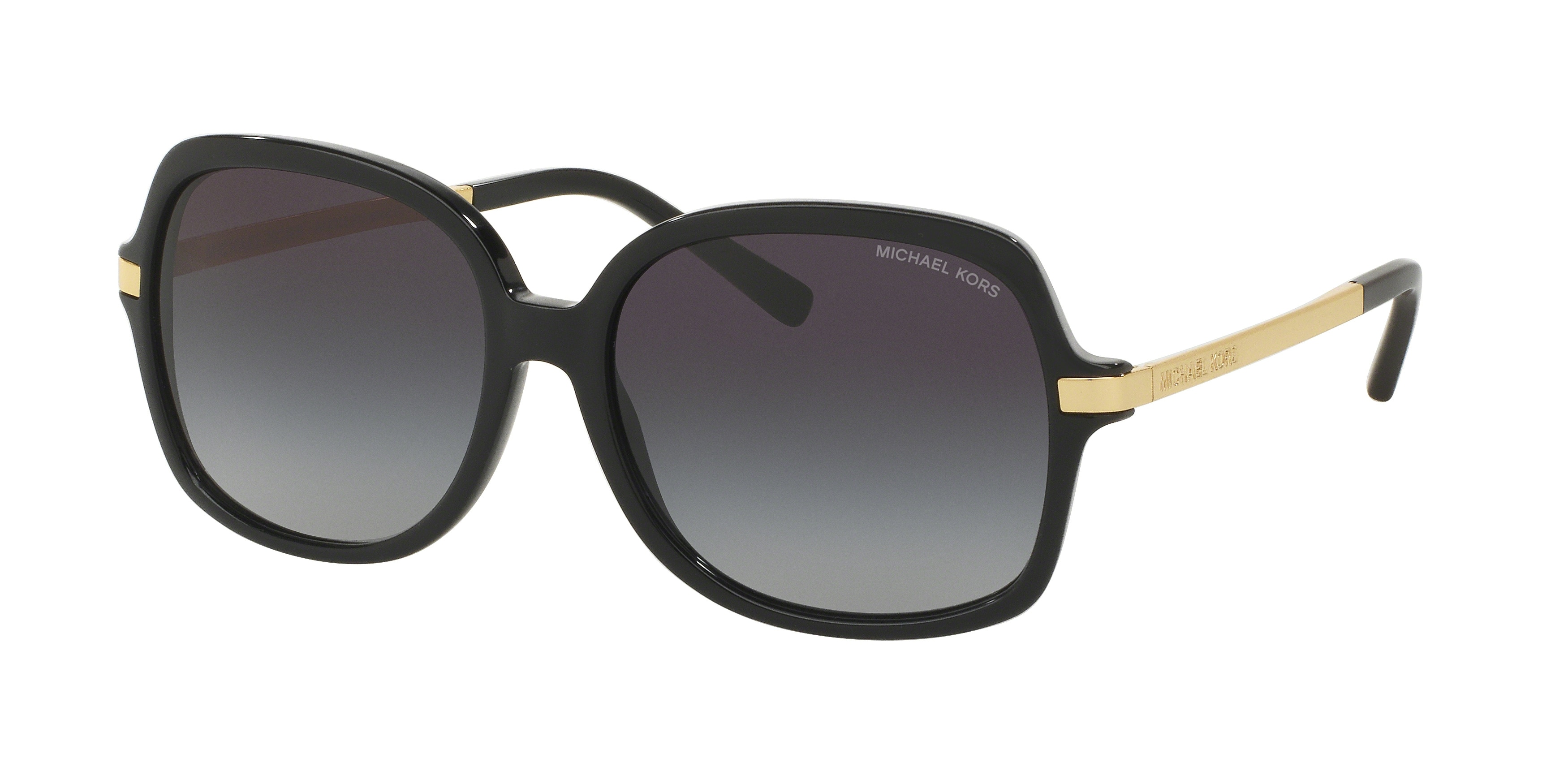 Michael Kors Damen MK2024 Adrianna Ii 316011 Sonnenbrillen Acetat Schwarz Grau Quadratisch Normal Schattiert-image